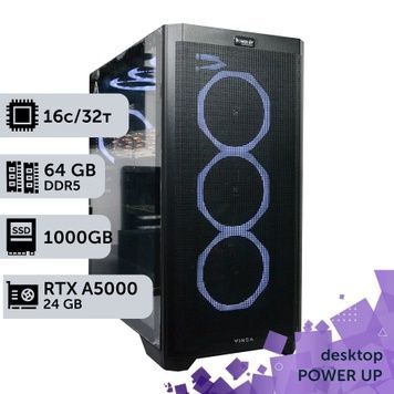PowerUp Desktop Workstation #441 Ryzen 9 7950x/64 GB/SSD 1 TB/NVIDIA Quadro RTX A5000 24 GB