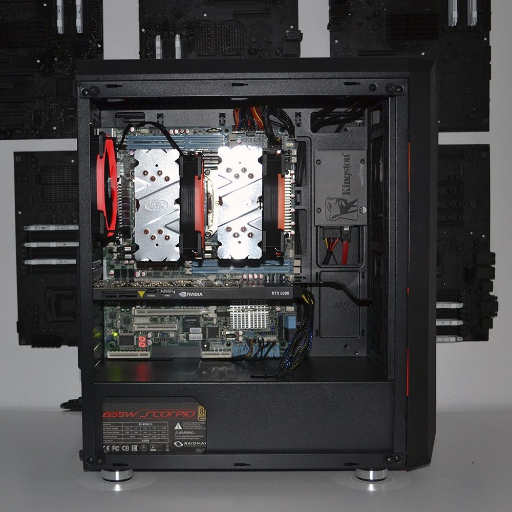 Двопроцесорна робоча станція PowerUp #347 Xeon E5 2695 v2 x2/32 GB/HDD 1 TB/SSD 240 GB/NVIDIA Quadro RTX 4000 8GB