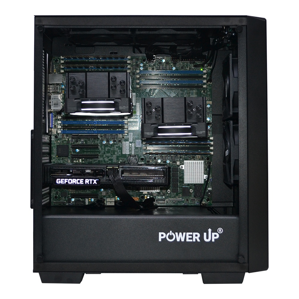 Двухпроцессорная рабочая станция PowerUp #420 Xeon E5 2699 v3 x2/128 GB/HDD 2 TB/SSD 512GB/GeForce RTX 4060Ti 16GB