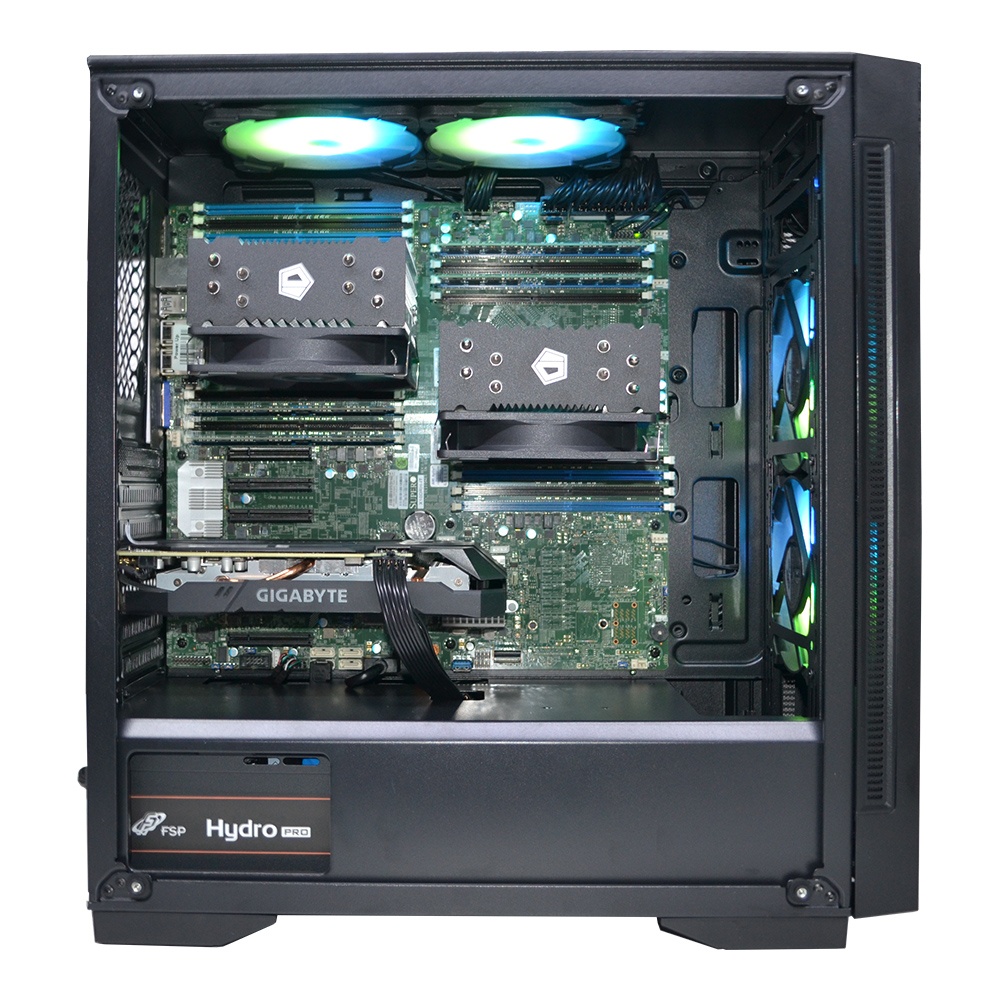 Двопроцесорна робоча станція PowerUp #92 Xeon E5 2690 x2/32 GB/SSD 256GB/GeForce GTX 1650 4GB