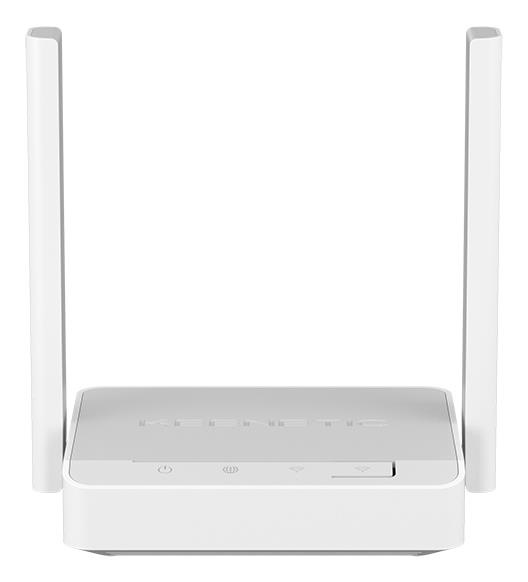 Компактний дводіапазонний Wi-Fi роутер KEENETIC Explorer KEENETIC Explorer (KN-1621) на столі в сучасному інтер'єрі, демонструючи компактний розмір