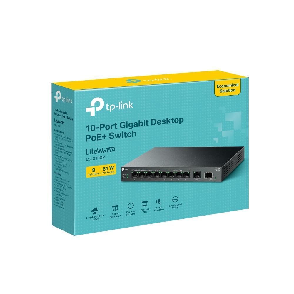 Комутатор TP-LINK 9PORT /1 Gbps (LS1210GP)