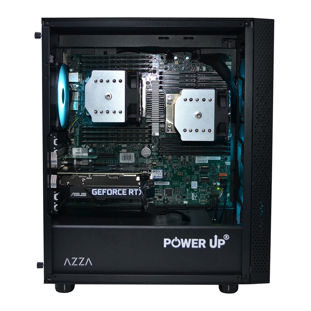 Двопроцесорна робоча станція PowerUp #383 AMD EPYC 7702 x2/256 GB/SSD 1TB/GeForce RTX 4060 8GB