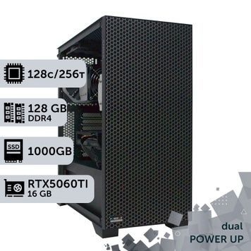 Двухпроцессорная рабочая станция PowerUp #555 AMD EPYC 7С13 x2/128 GB/SSD 2TB/GeForce RTX 5060Ti 16GB