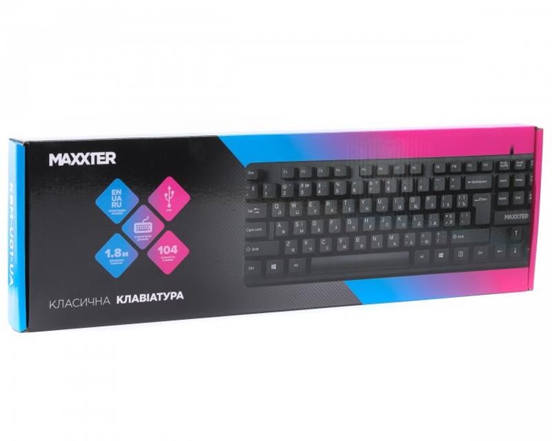 Keyboard Maxxter KBM-U01-UA Black USB