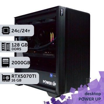 PowerUp Desktop #592 Core Ultra 9 285K/128GB/2TB SSD/GeForce RTX 5070Ti 16GB
