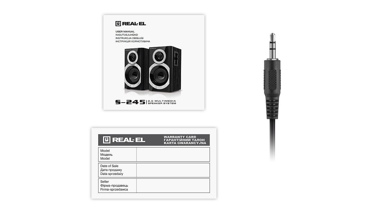 REAL-EL S-245 Black Acoustic System