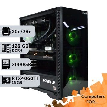 Комп'ютер Power Up #14 для Premiere Pro/Core i7 14700K/128 GB/HDD 6 TB/SSD 2TB/GeForce RTX 4060Ti 16GB