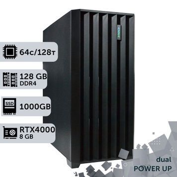 PowerUp #467 Dual-Processor Workstation with AMD EPYC 7551 x2/128 GB/2 TB HDD/1 TB SSD/NVIDIA Quadro RTX4000 8 GB