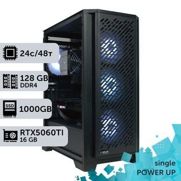 Рабочая станция PowerUp #321 AMD EPYC 7F72/128 GB/SSD 1TB/GeForce RTX 5060Ti 16GB