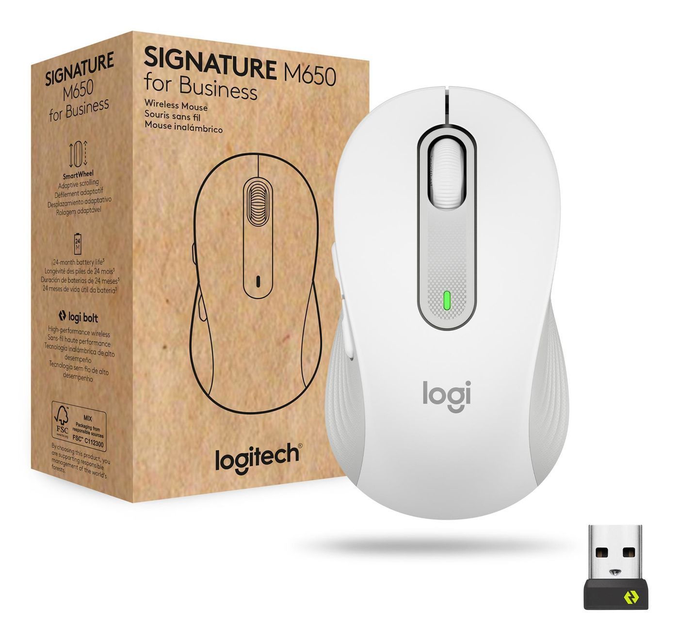 Миша бездротова LOGITECH Signature M650 Off White (910-0062
