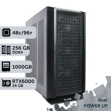 Двопроцесорна робоча станція PowerUp #609 Intel Xeon Platinum 8260 x2/256 GB/SSD 1TB/NVIDIA Quadro RTX6000 24GB