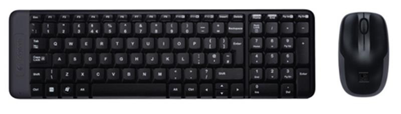 Комплект (клавіатура, мишка) бездротовий Logitech MK220 Black USB (920-003168)