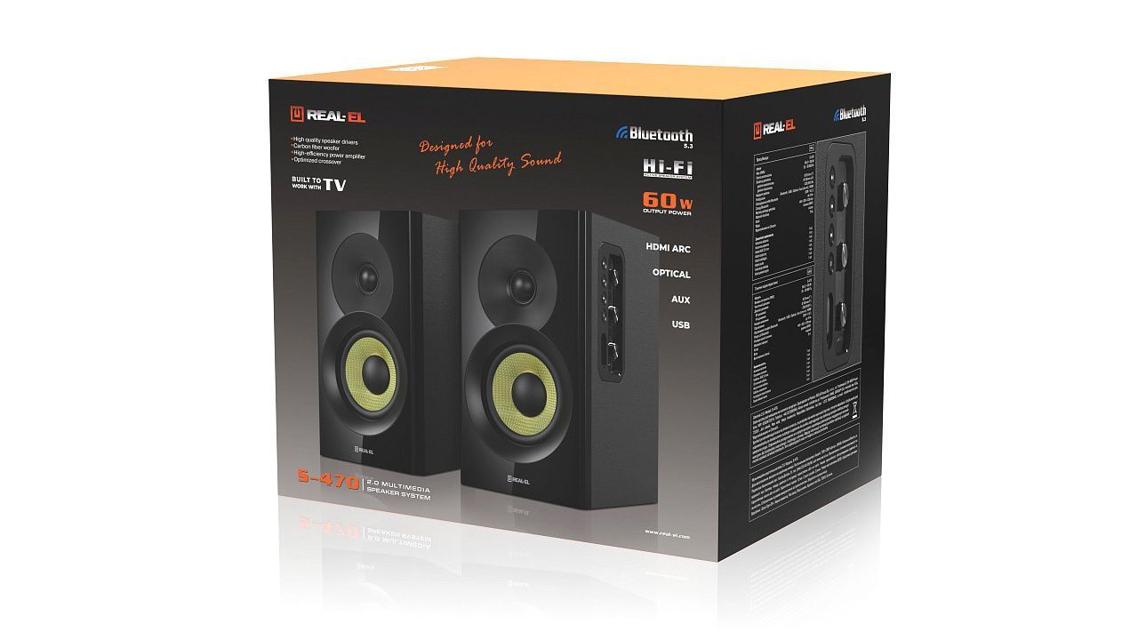 Акустическая система REAL-EL S-470 Black