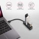 Хаб AXAGON HUE-M1A SuperSpeed USB-A MINI hub, USB-A кабель 20см, Черный