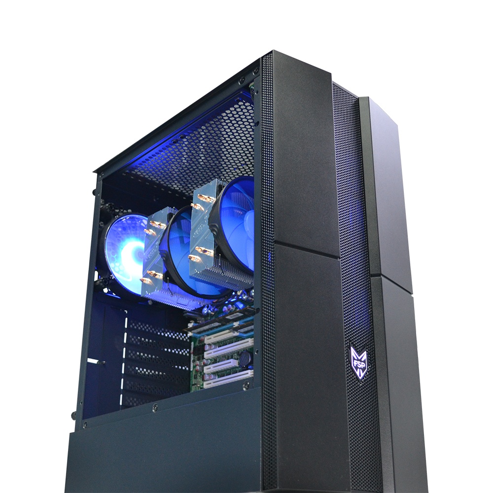Сервер двухпроцессорный TOWER PowerUp #37 Xeon E5 2643 x2/64 GB/SSD 512GB х2 Raid/Int Video