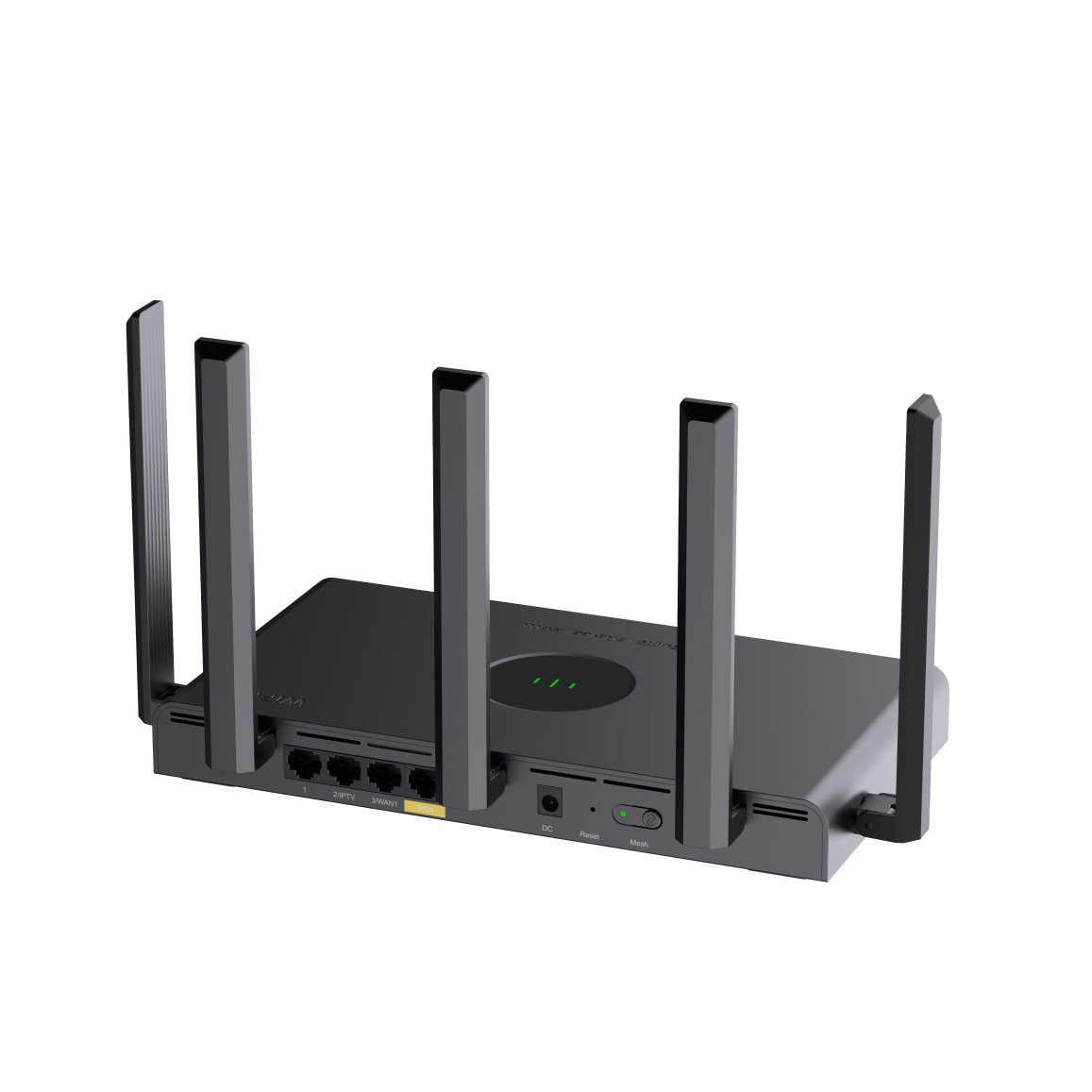 Connectivity and Ports of Ruijie Reyee RG-EW3000GX PRO Wireless Router Rear view of Ruijie Reyee RG-EW3000GX PRO ports: WAN and LAN Gigabit ports