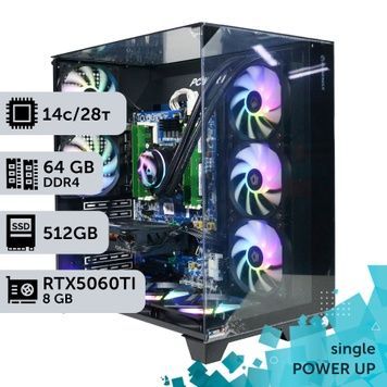 Рабочая станция PowerUp #325 Xeon E5 2680 v4/64 GB/SSD 512GB/GeForce RTX 5060Ti 8GB