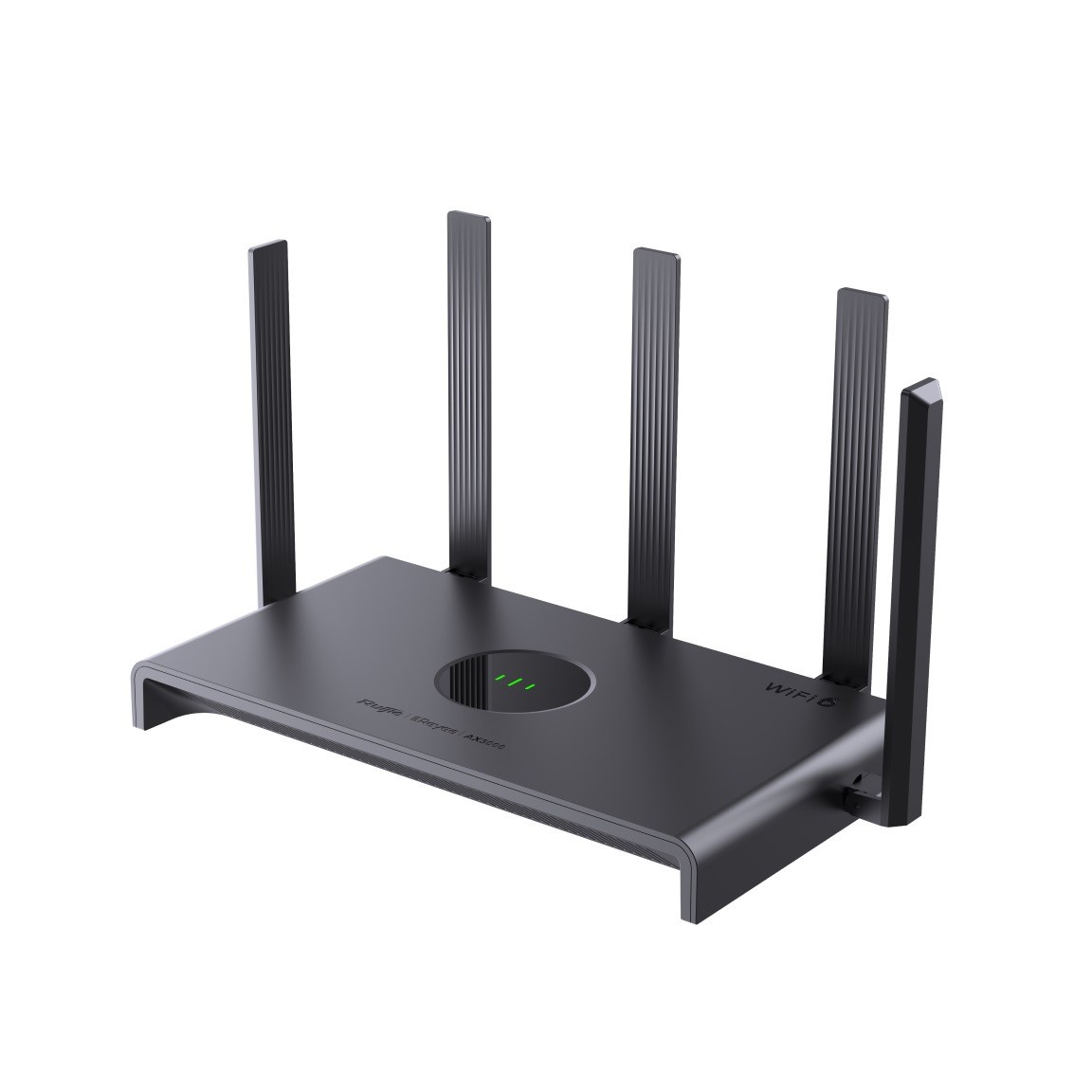 High-speed Ruijie Reyee RG-EW3000GX PRO Wi-Fi 6 AX3000 router Ruijie Reyee RG-EW3000GX PRO wireless router with four external antennas on a table