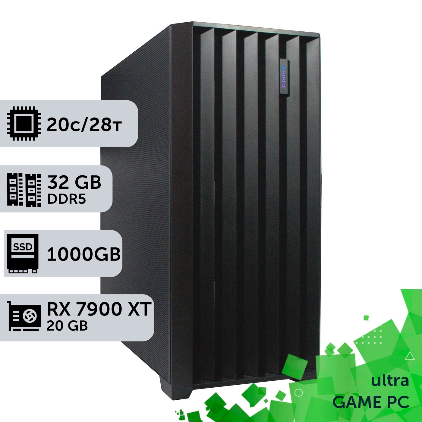 Игровой компьютер GamePC Ultra #296 Core i7 14700K/32 GB/SSD 1TB/AMD RX 7900 XT 20GB