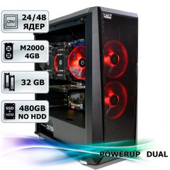Двухпроцессорная рабочая станция PowerUp #305 Xeon E5 2690 v3 x2/32 GB/SSD 480 GB/NVIDIA Quadro M2000 4GB