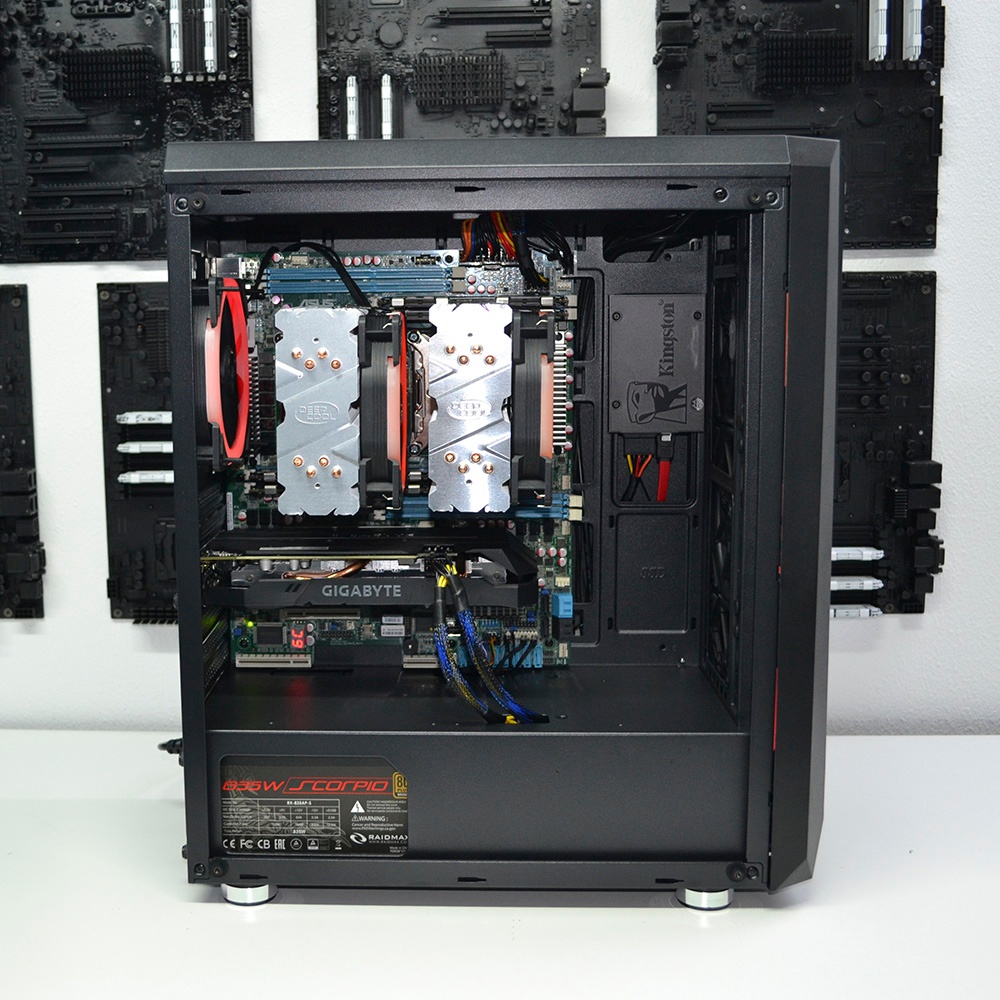 Двухпроцессорная рабочая станция PowerUp #318 Xeon E5 2697 v2 x2/64 GB/SSD 480 GB/GeForce GTX 1650 4GB