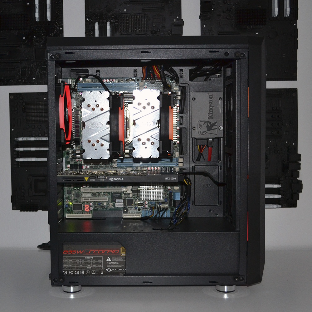 Двопроцесорна робоча станція PowerUp #236 Xeon E5 2670 v2 x2/32 GB/HDD 2 TB/SSD 240 GB/NVIDIA Quadro RTX 4000 8GB
