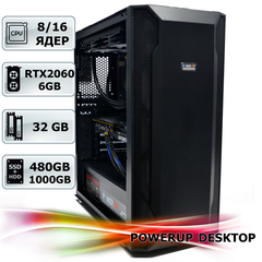 Рабочая станция PowerUp Desktop #25 Core i7 10700K/32 GB/HDD 1 TB/SSD 480 GB/GeForce RTX 2060 6GB