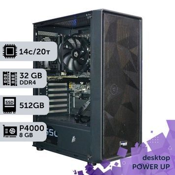 Рабочая станция PowerUp Desktop #452 Core i5 14600K/32 GB/SSD 512GB/NVIDIA Quadro P4000 8GB