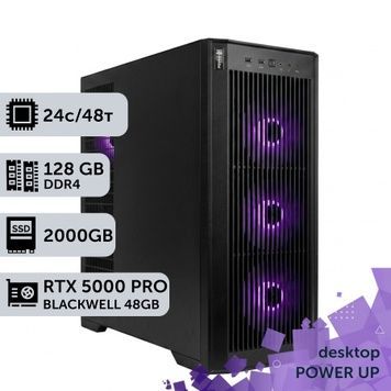 Робоча станція PowerUp Desktop #823 Threadripper PRO 9965WX/128 GB/SSD 2TB/NVIDIA Quadro RTX PRO 5000B 48GB
