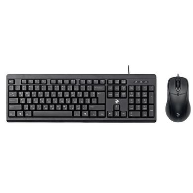 Комплект клавiатура + миша 2E MK401, дротова, Black USB