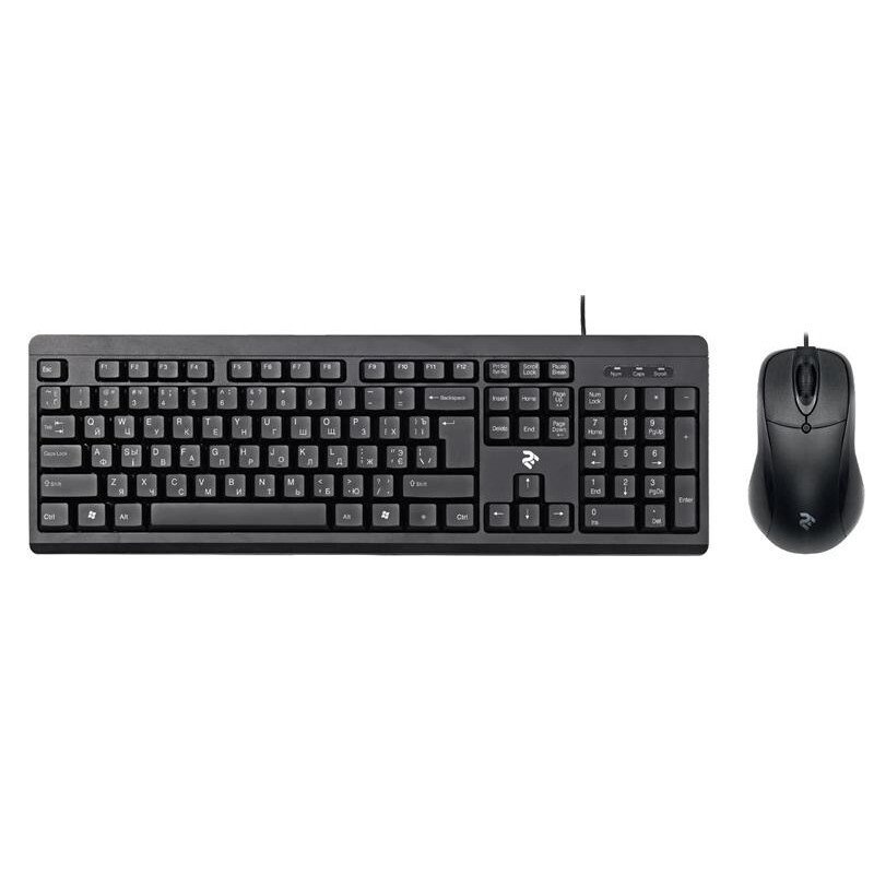 Комплект клавiатура + миша 2E MK401, дротова, Black USB