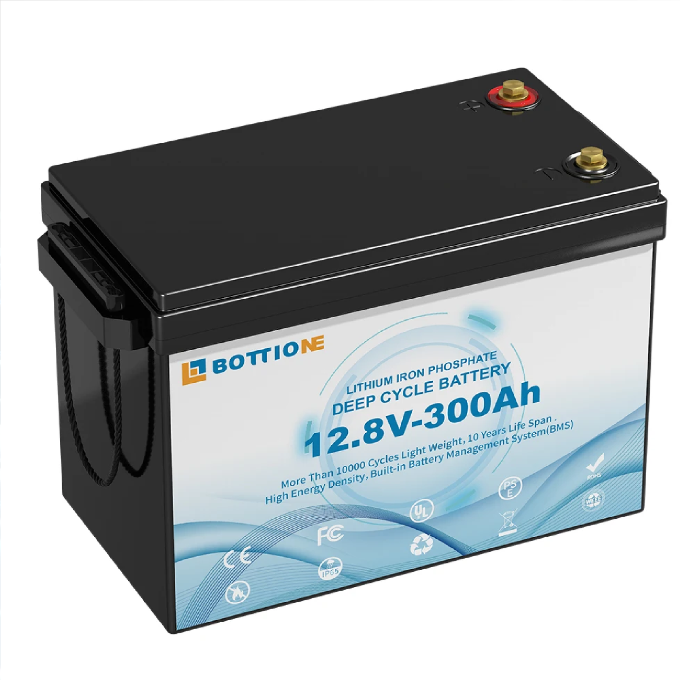 Bottione 12V 300Ah Lifepo4 LiFePO4, BMS (3840W*h)