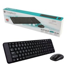 Комплект ( клавиатура + мышь) Logitech Desktop MK220 USB, BOX, Black проводной
