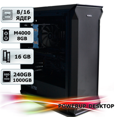 Робоча станція PowerUp Desktop #91 Core i7 11700K/16 GB/HDD 1 TB/SSD 240 GB/NVIDIA Quadro M4000 8GB