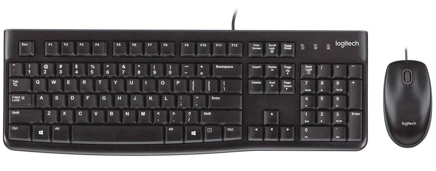 Комплект (клавіатура, мишка) Logitech MK120 Black USB (920-002563)