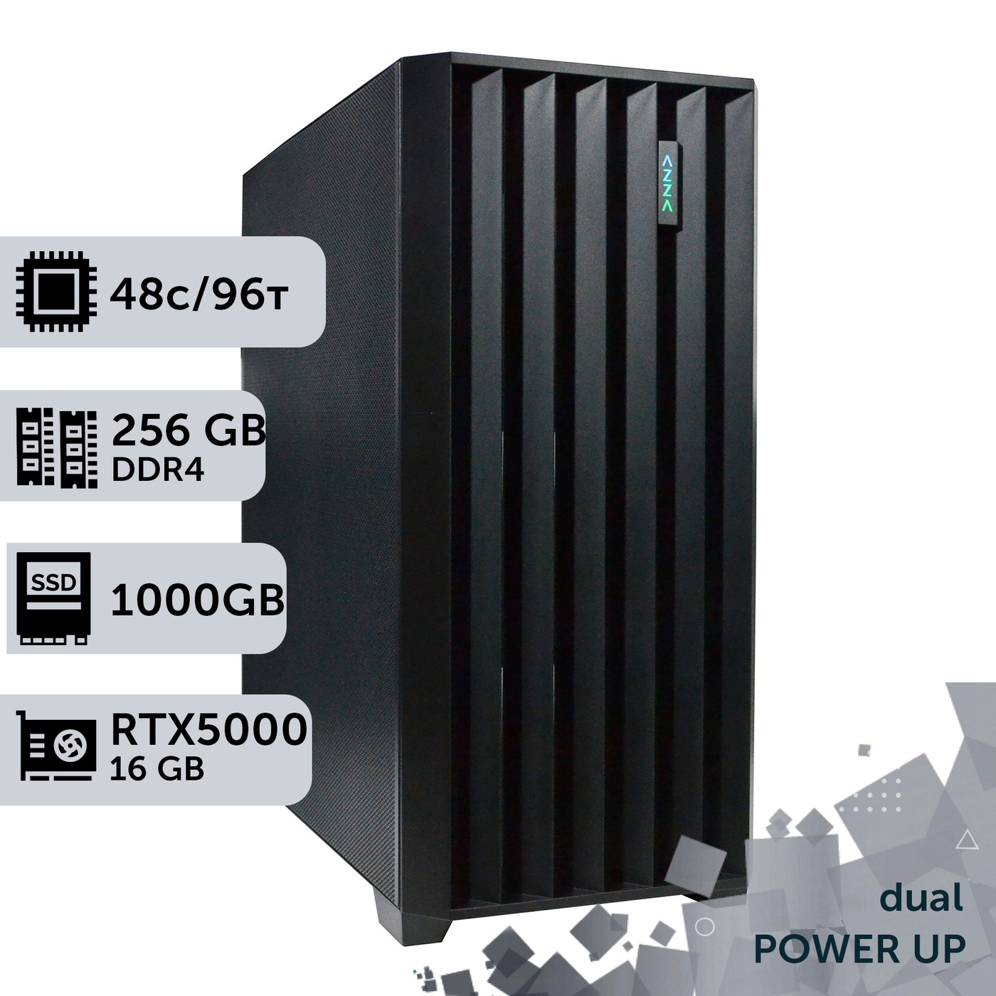 PowerUp #476 Dual-Processor Workstation AMD EPYC 7F72 x2/256 GB/SSD 1TB/NVIDIA Quadro RTX5000 16GB