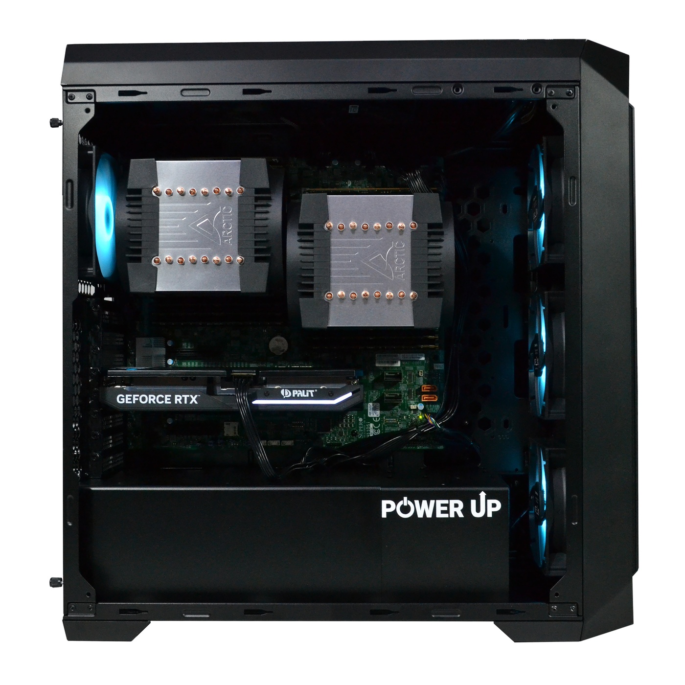 Двопроцесорна робоча станція PowerUp #398 AMD EPYC 7F52 x2/128 GB/SSD 2TB/GeForce RTX 4070 12GB