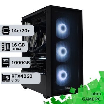 Ігровий комп'ютер GamePC Ultra #325 Core i5 14600K/16 GB/SSD 1TB/GeForce RTX 4060 8GB