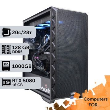 Комп'ютер Power Up #37 для DaVinci Resolve/Core i7 14700K/128 GB/HDD 2 TB/SSD 1TB/GeForce RTX 5080 16GB
