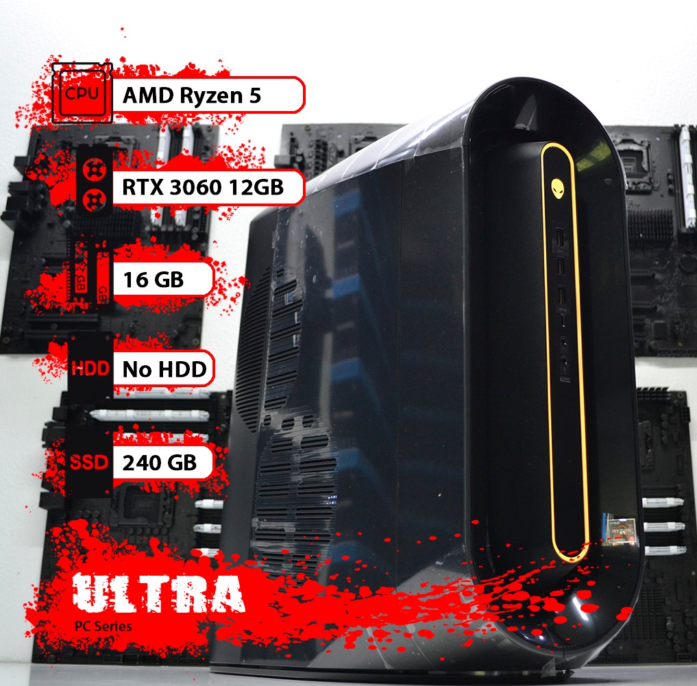 Компьютер DELL Alienware Aurora R10 #08 Ryzen 5 5600x/16 GB/SSD 240 GB/GeForce RTX 3060 12GB