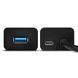 Хаб AXAGON HUE-S2BL USB3.0 CHARGING hub, 1.2м кабель, MicroUSB зарядка, Черный