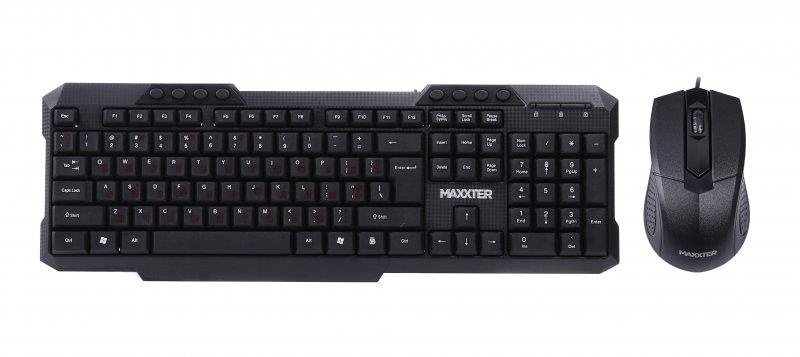 Set (keyboard, mouse) Maxxter KMS-CM-02-UA Black