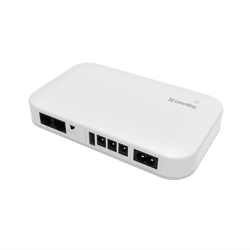 ИБП для роутеров/коммутаторов ColorWay CW-PB100LI3WT 10000mAh 21W DC 5V/9V/12V/24V