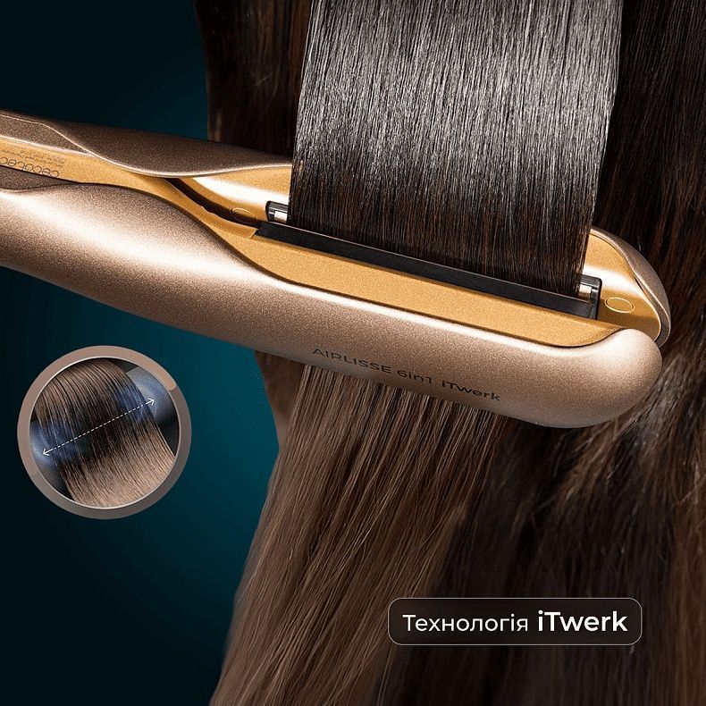 Cecotec AirLisse 6in1 iTwerk Champagne Hair Straightener (A01_EU01_122191)