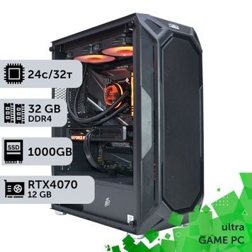 Ігровий комп'ютер GamePC Ultra #251 Core i9 14900K/32 GB/SSD 1TB/GeForce RTX 4070 12GB