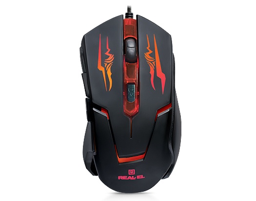 Мишка REAL-EL RM-520 Gaming Black USB