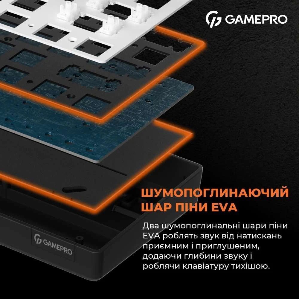 Клавиатура беспроводная GamePro MK130G Pro Outemu Red Switch Hot-Swap RGB Black