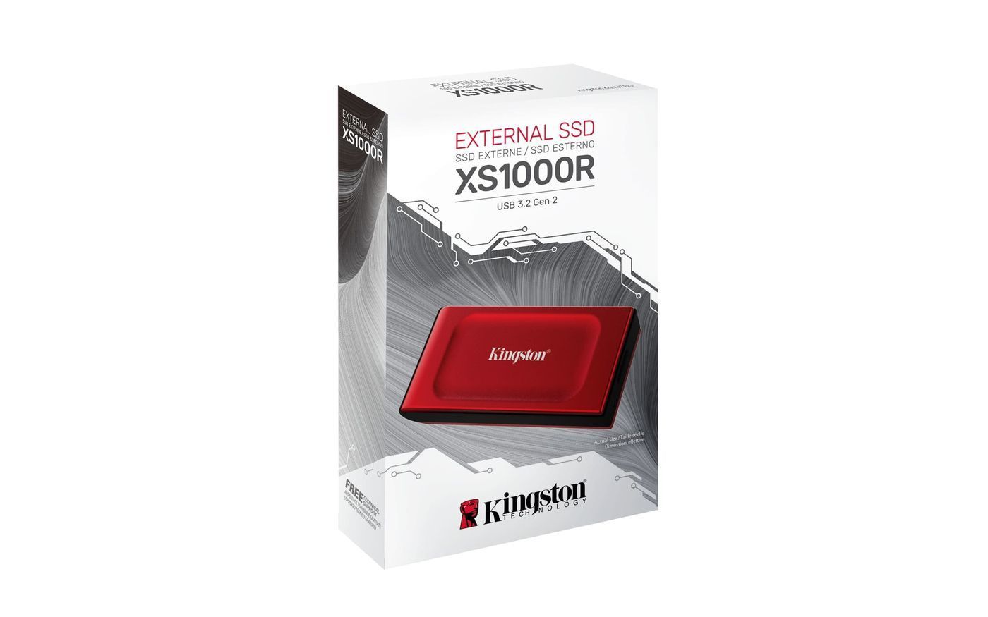 Kingston SXS1000 Red (SXS1000R/2000G) Portable 2TB SSD External Drive