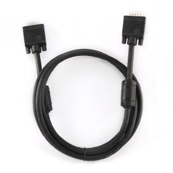 Cablexpert VGA - VGA (M/M), HD15, with 2 ferro-rings, black, 5 m (CC-PPVGA-5M-B) package